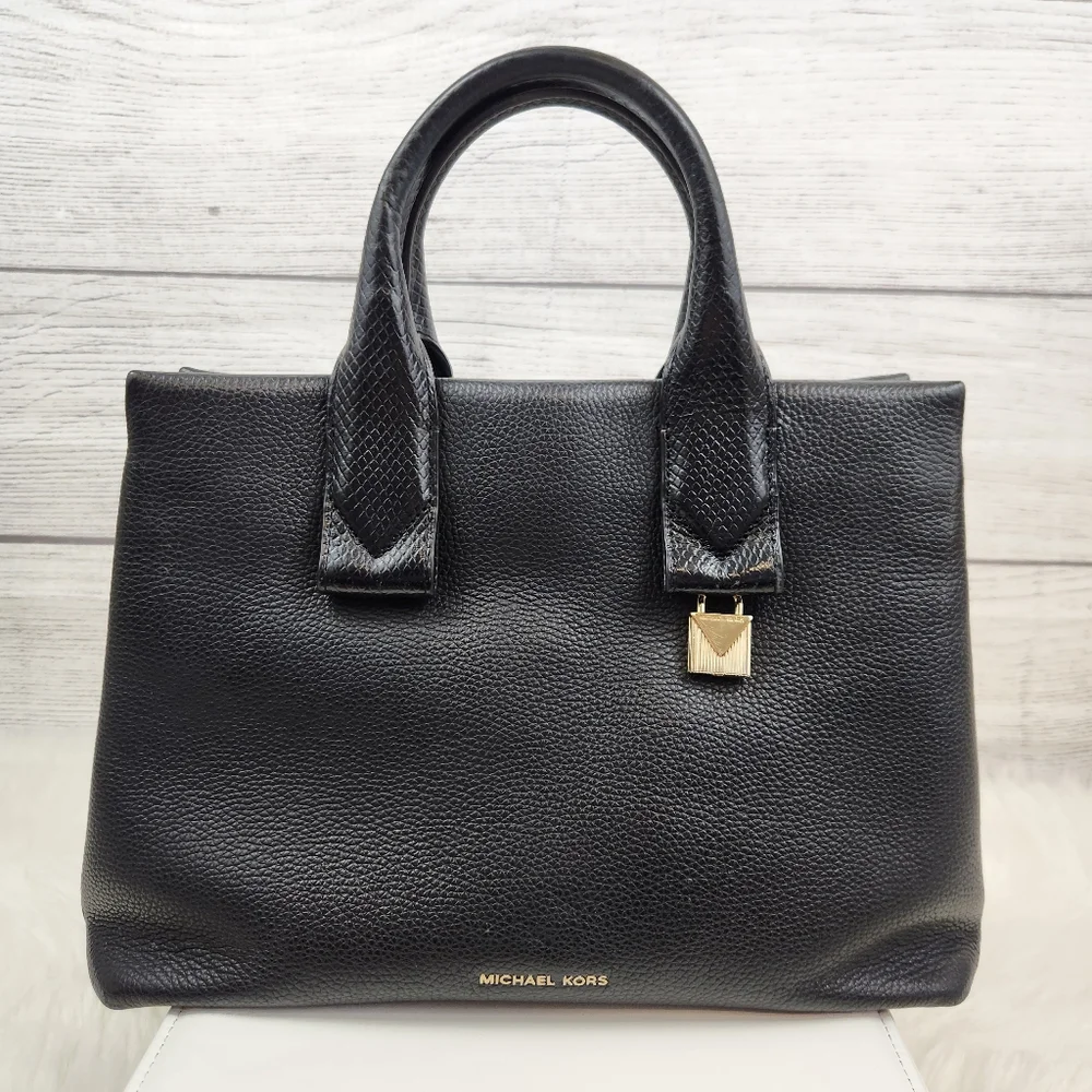 Michael Kors Rollins Large Pebbled Leather Satchel